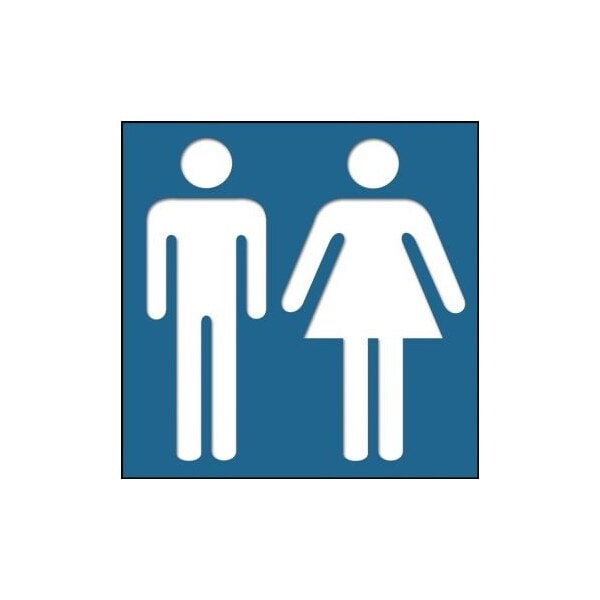 Accuform 3 in W x 3 in H, Engraved Plastic PSG311BU - main